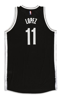 2014-15 Brook Lopez Game Used Brooklyn Nets Road Jersey (Steiner)